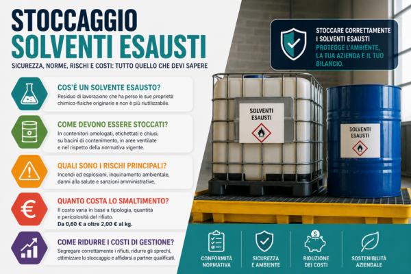 Gestione dei solventi esausti: obblighi normativi, rischi e costi